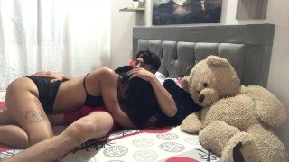 She couldn’t resist his colleague’s throbbing erection as he pounded her insistently